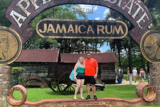 Collin's Adventure Tours - YS Falls & Appleton Estate Rum Tour from South Coast with Tourist couples